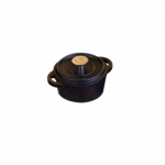 Petit Aluminium Cast Round Black
